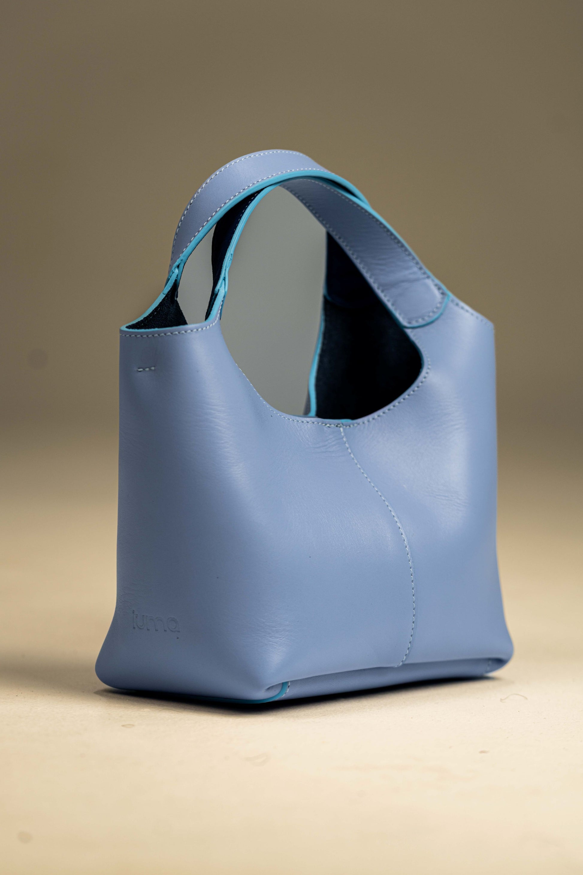 Jade - Bleu Azur ( cuir lisse )