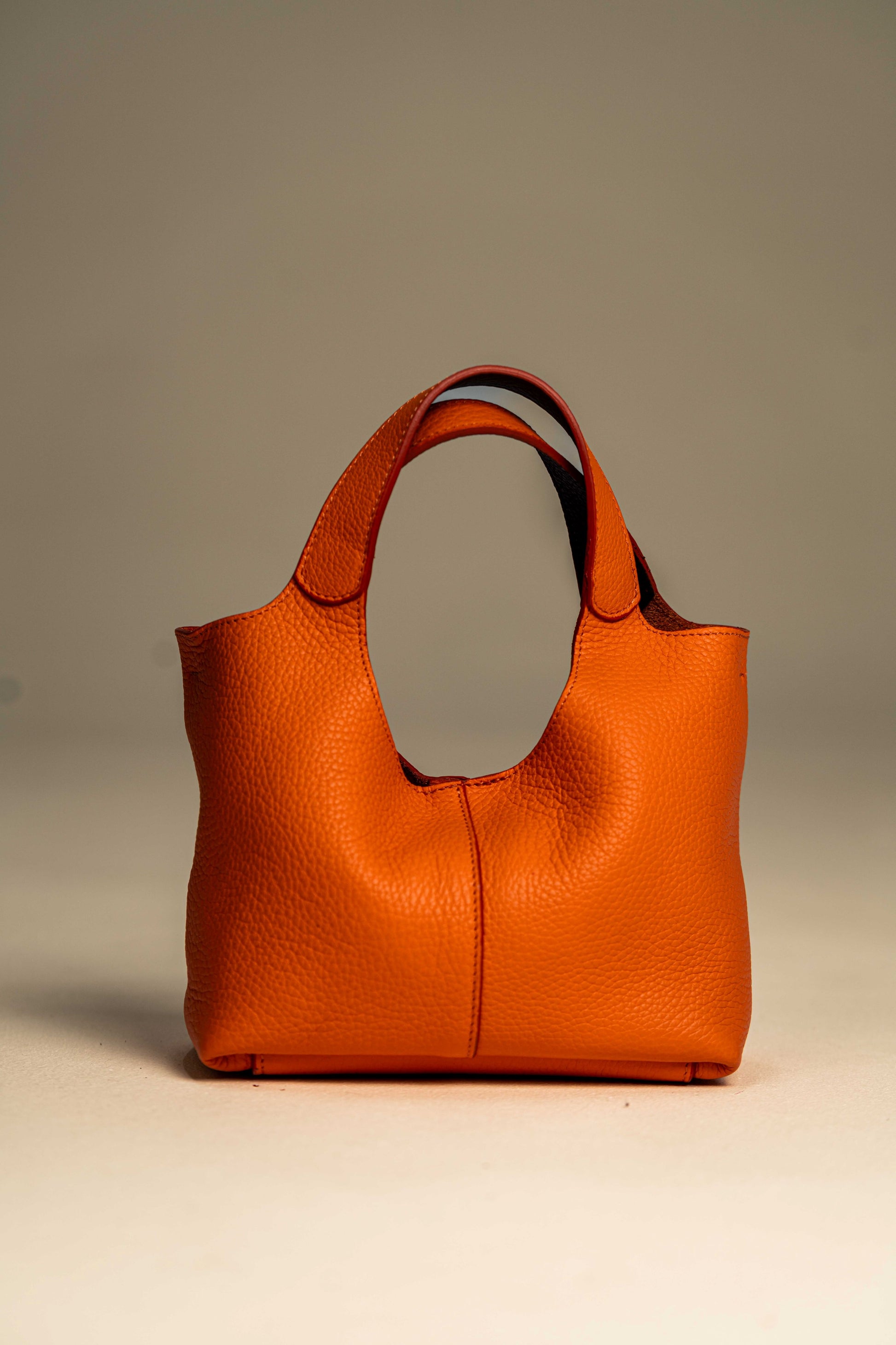 jade - Orange Saffron ( cuir grainé )