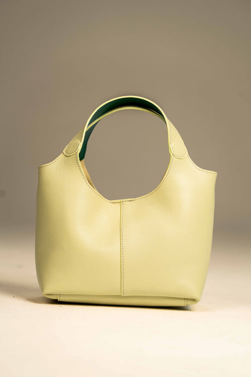 Jade - Jaune Vanille ( cuir grainé )