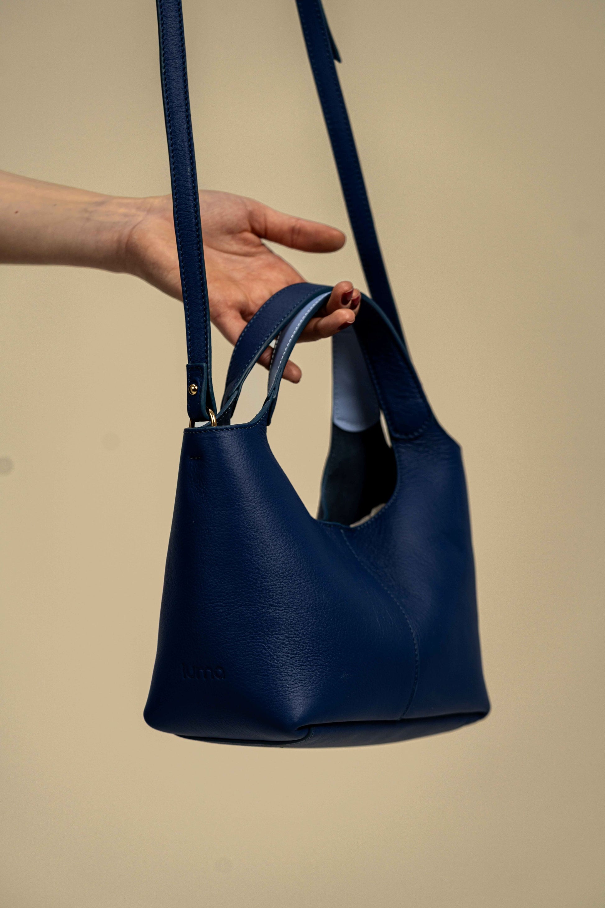 Jade - Bleu Cobalt ( cuir grainé )
