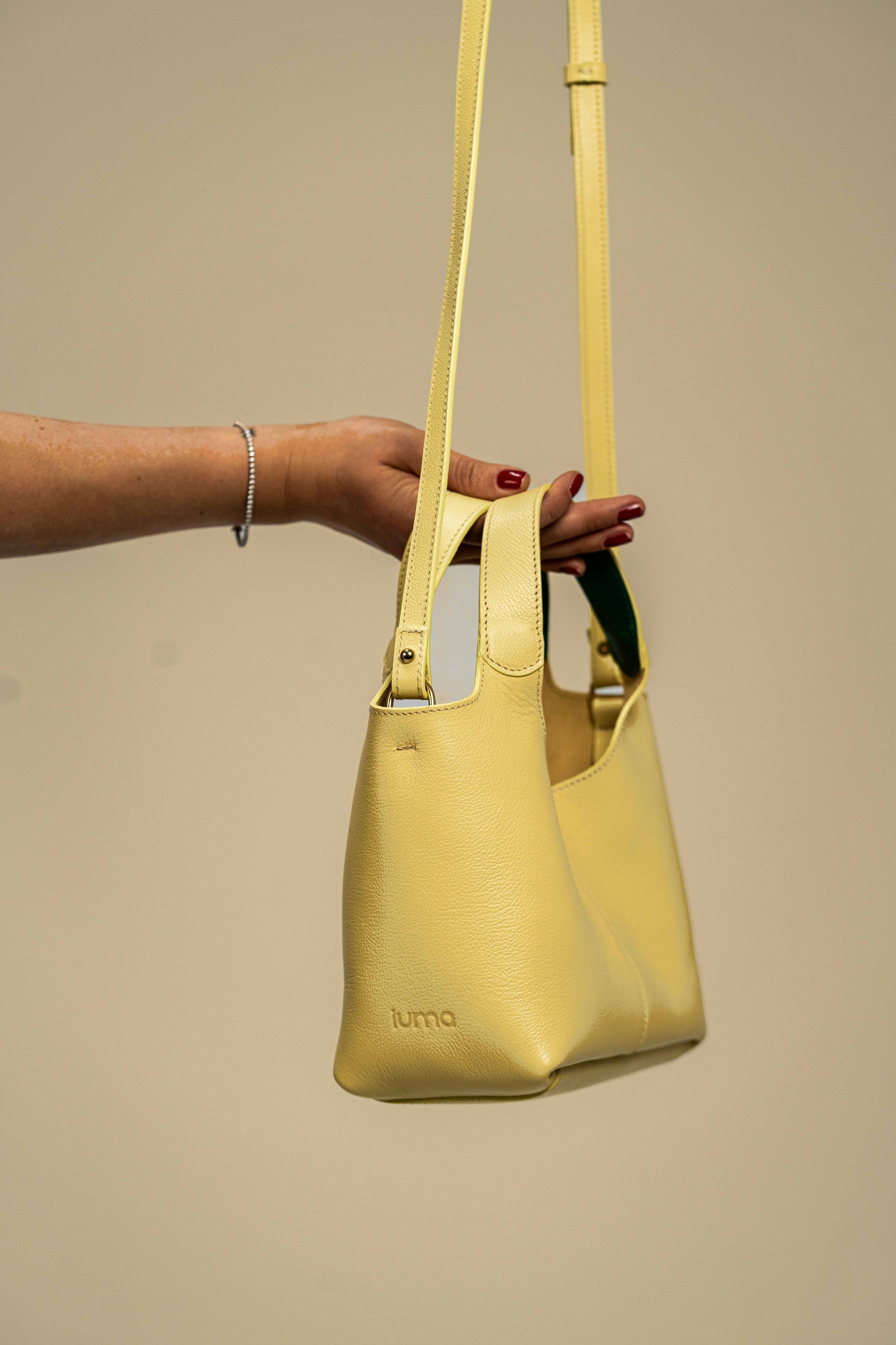 Jade - Jaune Vanille ( cuir grainé )