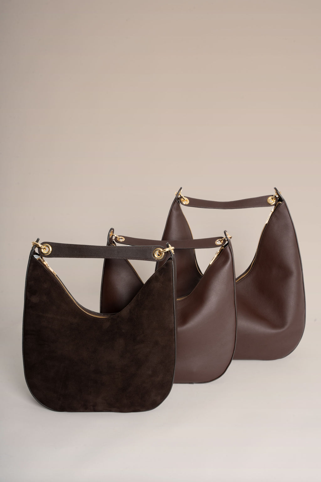 Carrie Medium - Marron ( cuir & daim - Bimatière )